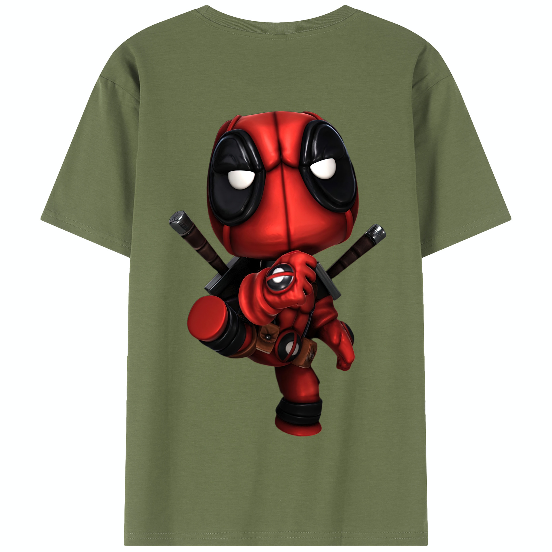 （画像用） Deadpool デッドプール 綿100％半袖Tシャツ（背面プリント）